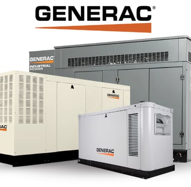 3 GENERAC Generators from their commercial/Industrial size to the residential size generators