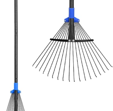 Adjustable Metal Leaf Rake Long Handle
