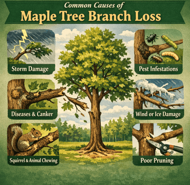 Common Causes of Maple Tree Branch Loss