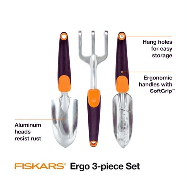 Fiskars 3-Piece Heavy Duty Garden Tool Set