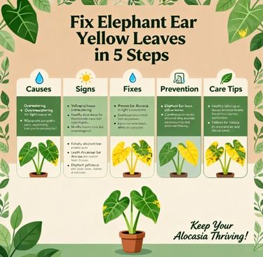 Fix Elephant Ear Yellow Leaves in 5 Steps
