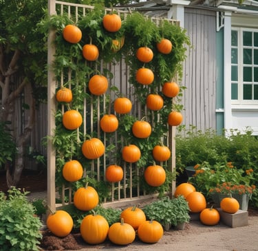 grow pumpkin vertically