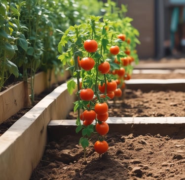 Horizontal tomato planting