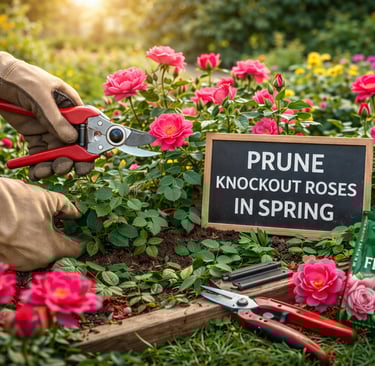 Prune Knockout Roses in Spring