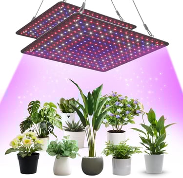 Uallhome 2 Pack LED Grow Light Panel 200W Lamp
