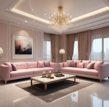 An elegant living room featuring modern furniture and premium finishes.