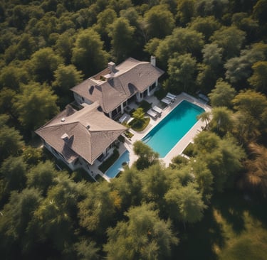 A stunning skyline view showcasing luxury high-rise buildings at sunset.