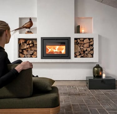 Insert à bois - Chauffage salon - poêle design & moderne