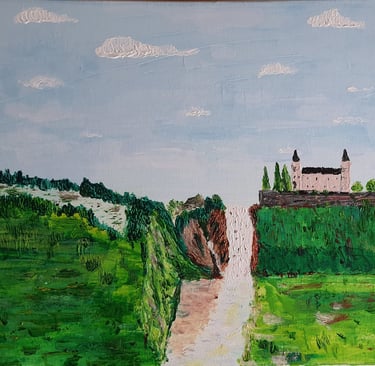 Réf : PAY230704. Cascade. 44x33cm. 120€.