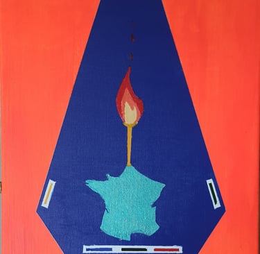 Réf : SUR240519. La France accueille la flamme olympique. 33x44cm. 150€