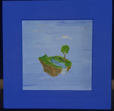 Réf : SUR240721. Ile flottante. 21x21cm. 45€