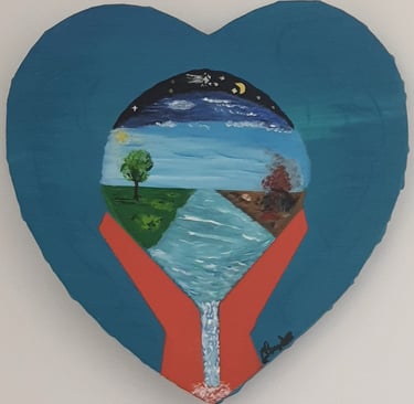 Réf : SUR240814. Gaïa, l'eau épuisable. 29x30cm. 90€