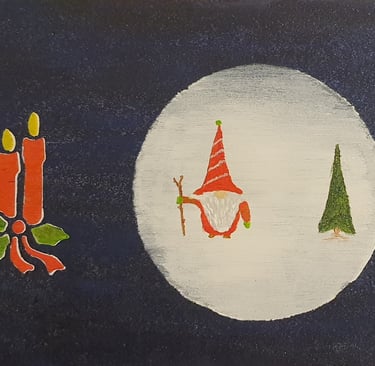 Réf : NOE241130. Déco 2 sur support bois. 30x21. 30€. 