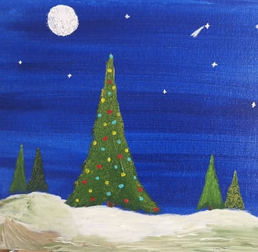 Réf : NOE24241205. Petite Forêt de Noël. 33x24cm.