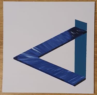 Réf : SUR250614. Illusion 1; Carton entoilé, 25x25cm. 40€;