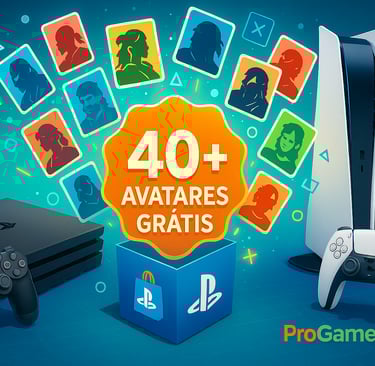 PS4 e PS5 com selos “40+ avatares grátis”