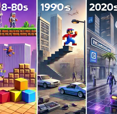 evolução dos gráficos nos videogames, desde os pixels 8-bit até o fotorrealismo moderno com Ray Trac