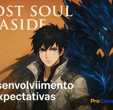 Protagonista de Lost Soul Aside diante de criatura cristalina azul representando expectativas