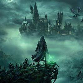 a wizard's castle with a wizard's castle in the sky