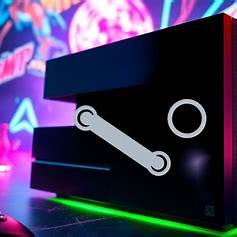 a video game console with a controller and a controller