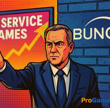 Ilustração estilo quadrinhos relacionando Bungie e jogos como serviço.