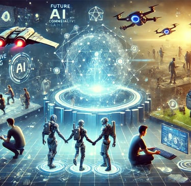 o futuro dos jogos cooperativos com realidade virtual, IA e cross-platform.