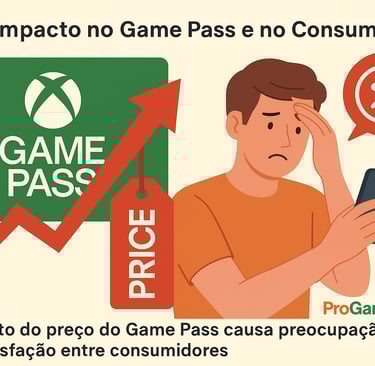 Gamer preocupado com aumento de preço do Xbox Game Pass.