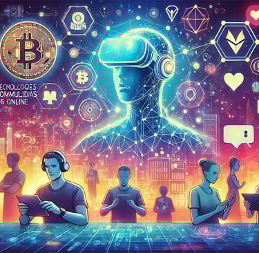 impacto de IA, AR, VR e blockchain no futuro das comunidades online e do crowdfunding nos jogos.