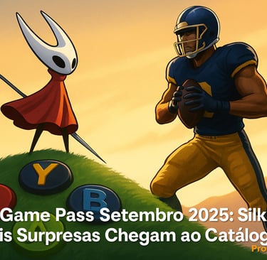 Hornet e jogador de futebol americano lado a lado sobre colina com botões A, B, X e Y do Xbox.