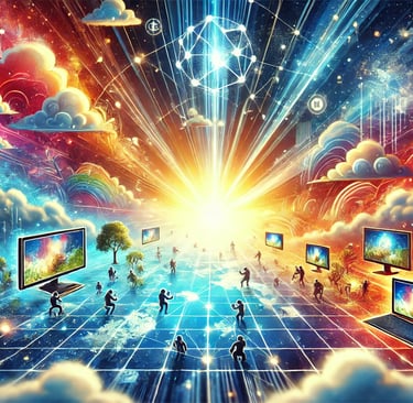 futuro do streaming de jogos com nuvens interconectadas, jogadores diversos e múltiplos dispositivos