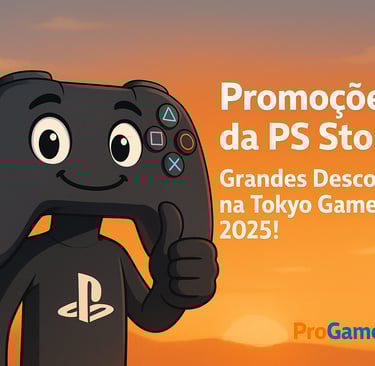 Controle PS sorridente diante do pôr do sol representando o encerramento da promoção