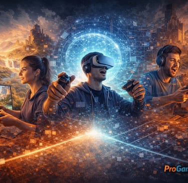 Ilustração mostra a convergência de mecânicas de gameplay e experiências do jogador