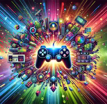 a video game controller with a video game controller