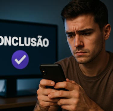 Usuário contemplativo ao ler a conclusão sobre falha no app Xbox.