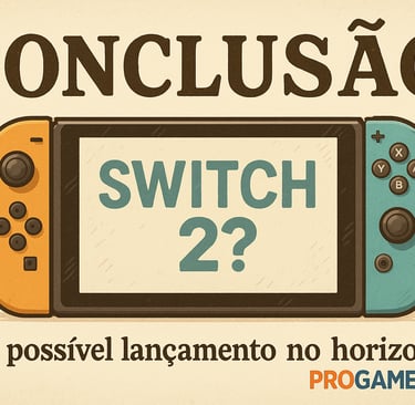 Kazuma Kiryu em arte estilo HQ ao lado de um Nintendo Switch 2 com fundo laranja vibrante