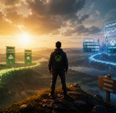Xbox diante de caminhos digitais sobre exclusivos e futuro da plataforma.