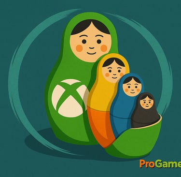 Logotipo do Xbox emergindo em um horizonte digital verde e dourado, simbolizando um novo ciclo.