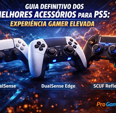 Comparação entre controles DualSense e modelos profissionais para PS5.