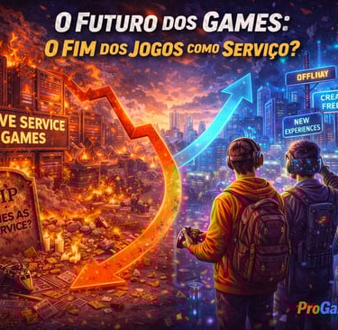 Contrastando o declínio dos jogos como serviço com novas possibilidades para o futuro dos games.