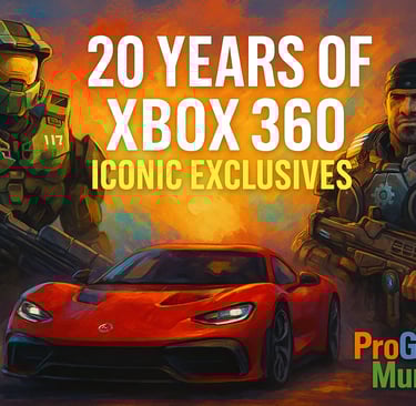 Master Chief, Marcus Fenix e carro de Forza em ilustração celebrando o auge dos exclusivos do Xbox 