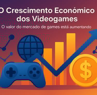 Controle de videogame, gráfico de barras ascendentes e símbolo de dólar em composição visual