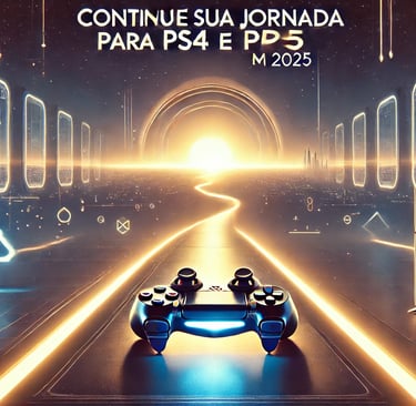 Um visual inspirador, sugerindo continuidade e entusiasmo pelo universo gamer.