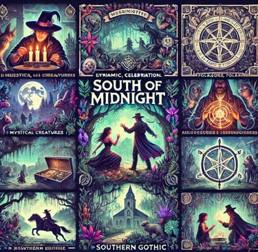 a collection of cards with images of a witch's night