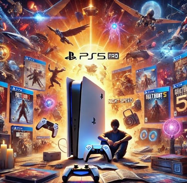 a man sitting on a table with a video game controller
