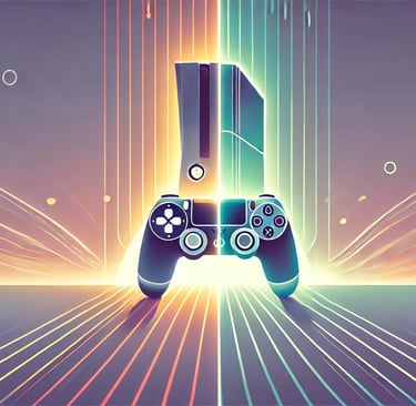 a video game console with a video game controller and a video game controller
