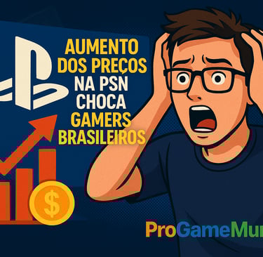 Gamer assustado com aumento da PSN e gráfico de preços com ProGameMundo.