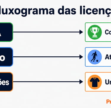 Camadas de licenciamento em jogos de futebol