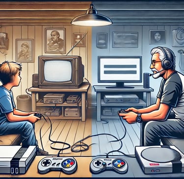 a man and a woman playing video games