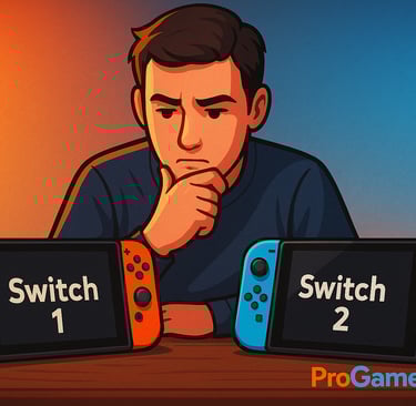 Jogador refletindo entre Switch 1 e Switch 2