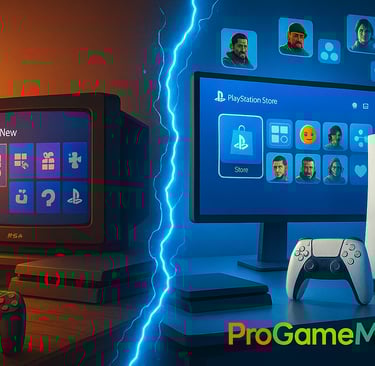PS4 e PS5 em contraste com avatares da PSN